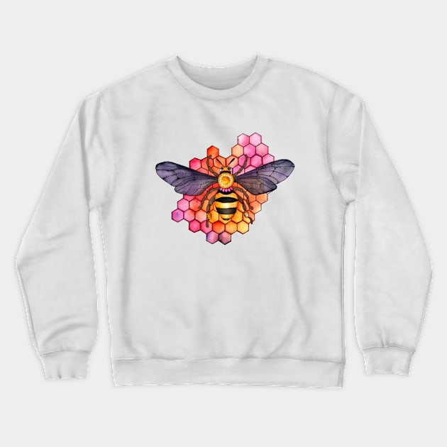 Honeycomb Bee Crewneck Sweatshirt by SandraGale Art